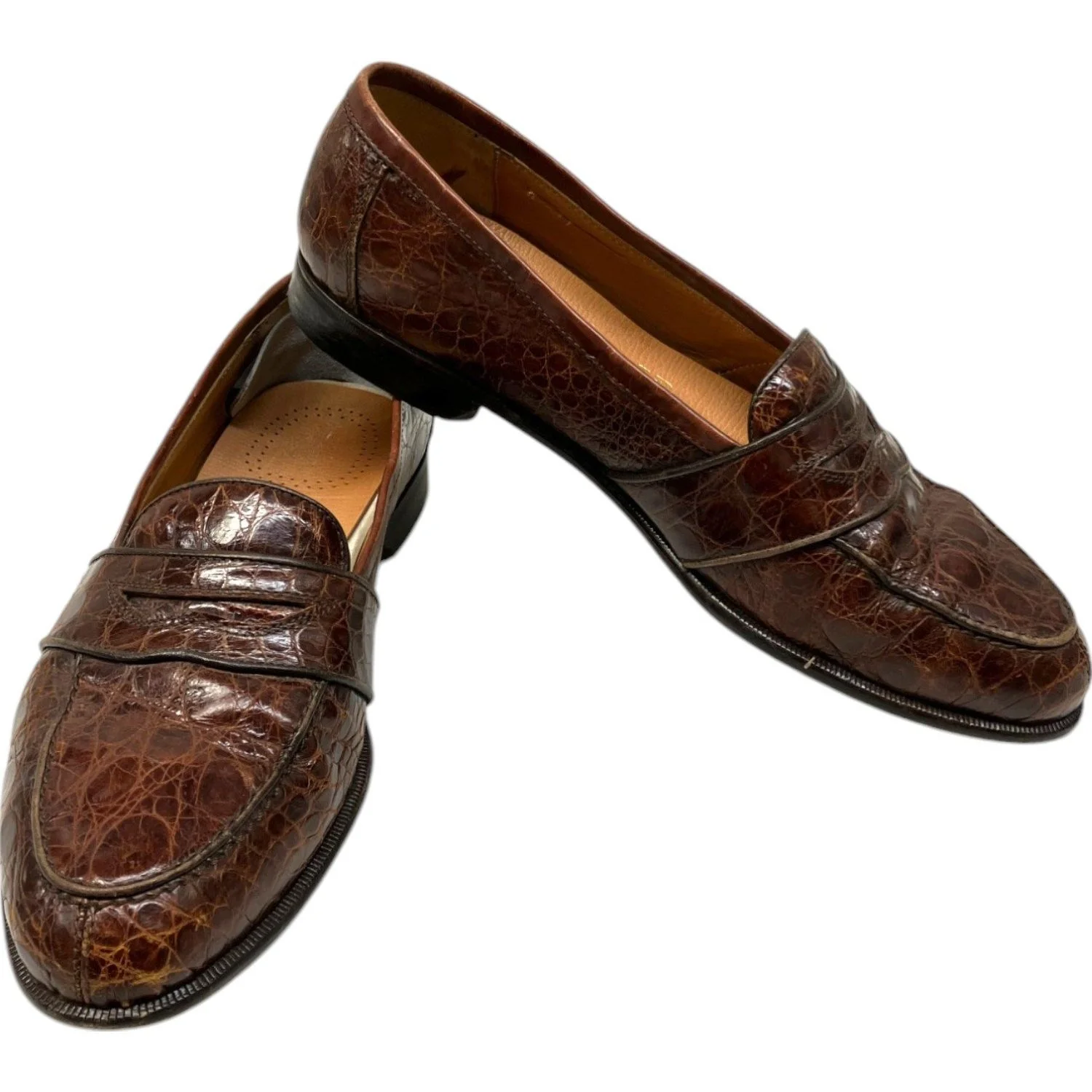 POLO Ralph Lauren Crocodile タッセル　Loafers Polo Ralph Lauren Alligator Crocodile Penny Loafers, Mens